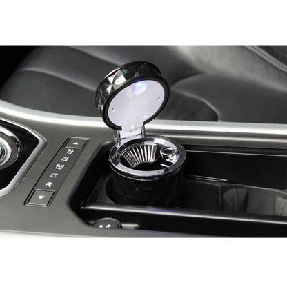 Diamond Facets Car Ashtray with LED Light(White) by buy2fix