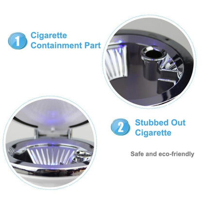 Diamond Facets Car Ashtray with LED Light(White) by buy2fix