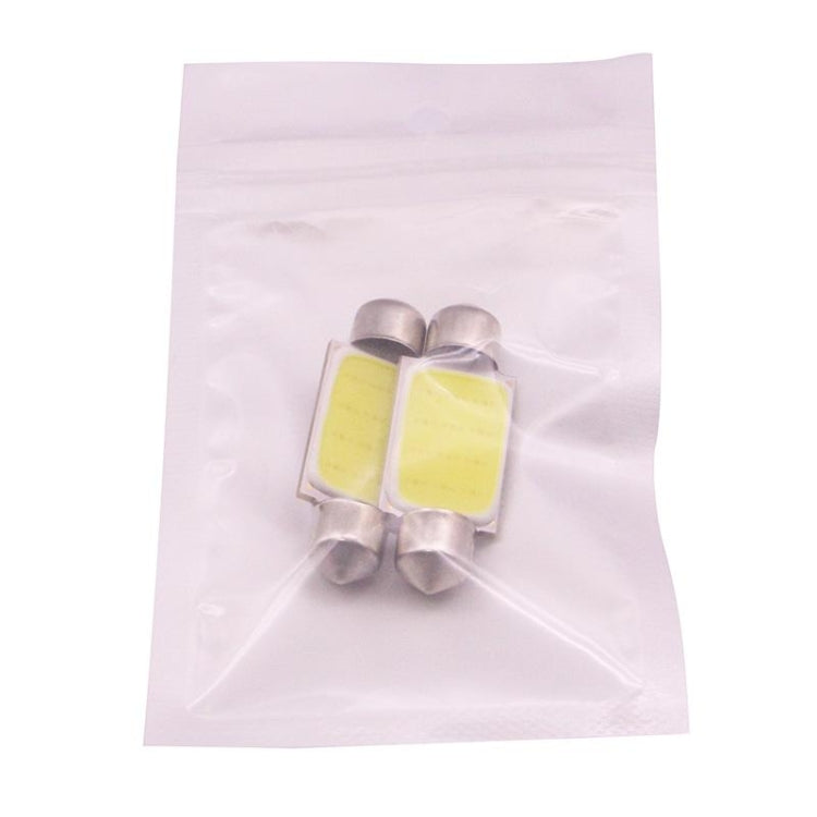 2 PCS 39mm 1.5W 80LM White Light 1 COB LED License Plate Reading Lights Car Light Bulb - Dome Lights by buy2fix | Online Shopping UK | buy2fix