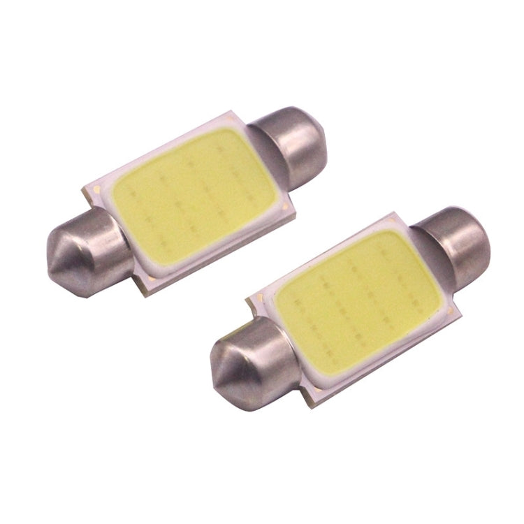 2 PCS 41mm 1.5W 80LM White Light 1 COB LED License Plate Reading Lights Car Light Bulb - Dome Lights by buy2fix | Online Shopping UK | buy2fix