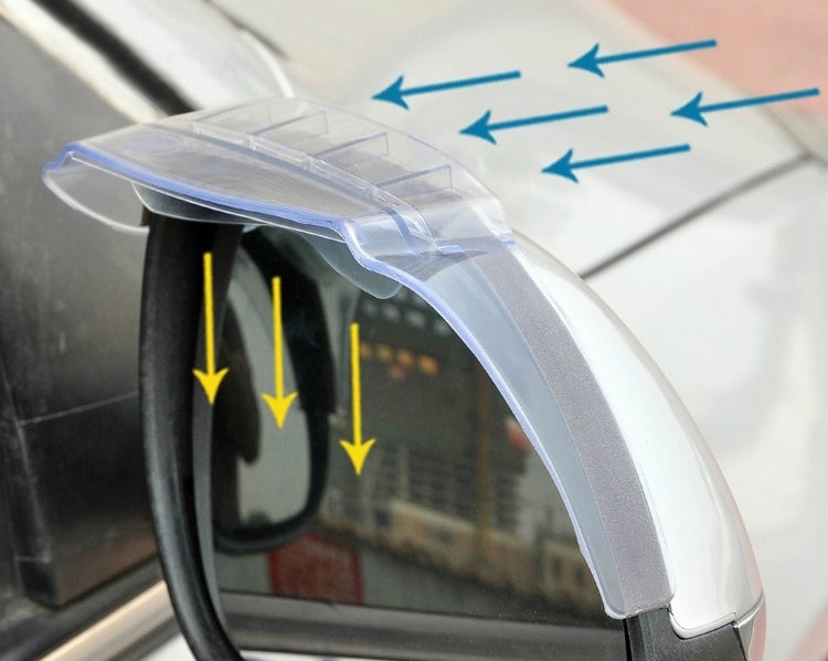 2 PCS Flexible Shielding Rain Board Rain Eyebrow with Wind Guide Apparatus for Car Rearview Mirrors(Black) by buy2fix
