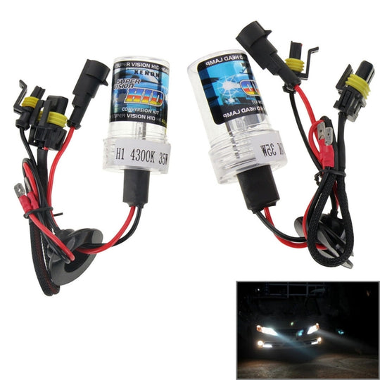 DC12V 35W H1 HID Xenon Light Single Beam Super Vision Wasserdichte Stirnlampe, Farbtemperatur: 4300K, 2er Pack