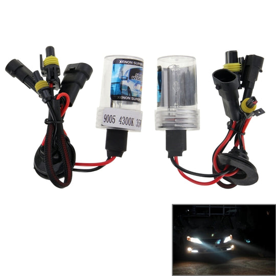 DC12V 35W HB3/9005 HID Xenon Light Single Beam Super Vision Wasserdichte Stirnlampe, Farbtemperatur: 4300K, 2er Pack