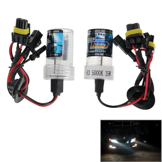 DC12V 35W H3 HID Xenon Light Single Beam Super Vision Wasserdichte Stirnlampe, Farbtemperatur: 6000K, 2er Pack