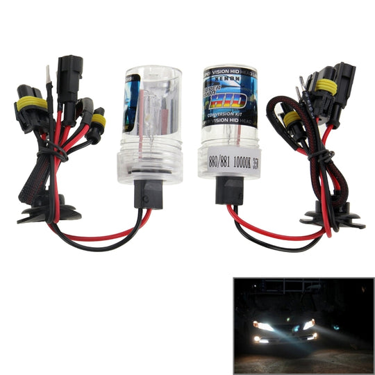 DC12V 35W H27/880/881 HID Xenon Light Single Beam Super Vision wasserdichte Stirnlampe, Farbtemperatur: 6000K, 2 Stück