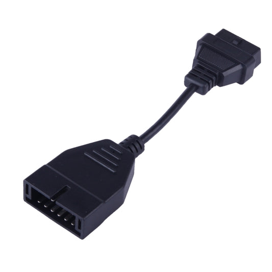 12 Pin to 16 Pin OBDII Diagnostic Cable for General Motors, Full Length: 19cm(Black) - Cables & Connectors by buy2fix | Online Shopping UK | buy2fix