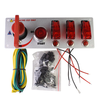 Flip-up Start Ignition Switch Panel and Accessories for Racing Sport (DC 12V) - Car Switches by buy2fix | Online Shopping UK | buy2fix
