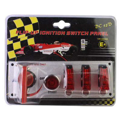 Flip-up Start Ignition Switch Panel and Accessories for Racing Sport (DC 12V) - Car Switches by buy2fix | Online Shopping UK | buy2fix