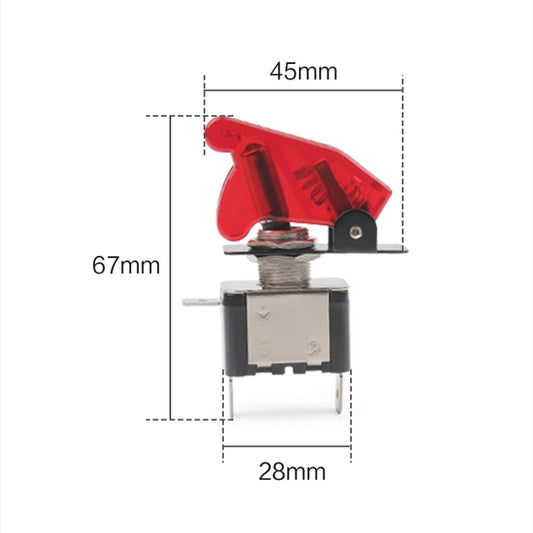 Flip Cover Nitrous Arming Switch with Red LED Indicator (Vehicle DIY), Red - Car Switches by buy2fix | Online Shopping UK | buy2fix