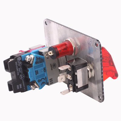 Carbon Fiber Flip-up Start Ignition Switch Panel and Accessories for Racing Sport (DC 12V) - Car Switches by buy2fix | Online Shopping UK | buy2fix