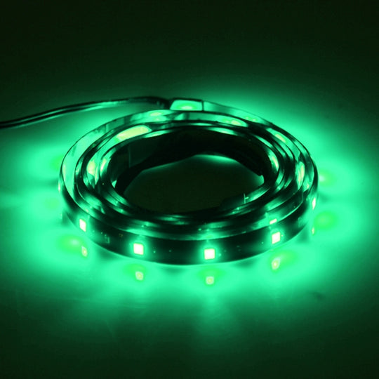 10 PCS 30cm 15 LED Waterproof Flexible Car Strip Light, DC 12V(Green Light)
