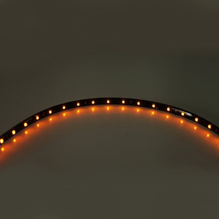 10 PCS 60cm 30 LED Waterproof Flexible Car Strip Light, DC 12V(Orange Light) - Decorative Lights by buy2fix | Online Shopping UK | buy2fix