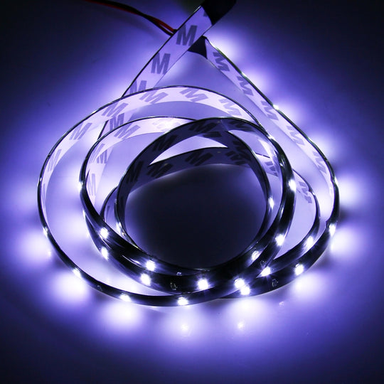 10 PCS 60 cm 30 LED bande lumineuse de voiture flexible étanche, DC 12 V (lumière violette)