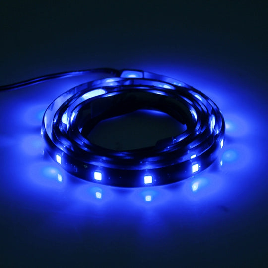 5 PCS 120 cm 60 LED bande lumineuse de voiture flexible étanche, DC 12 V (lumière bleue)