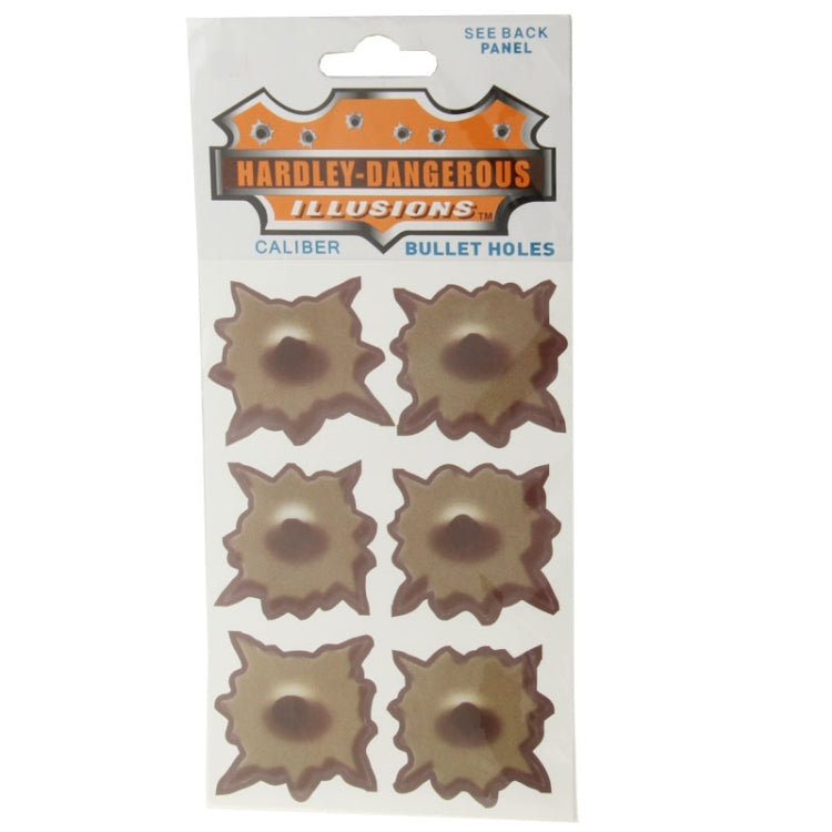 6 in 1 Anti-scratch Bullet Hole Decoration Car Sticker, Size: 4cm x 4cm by buy2fix