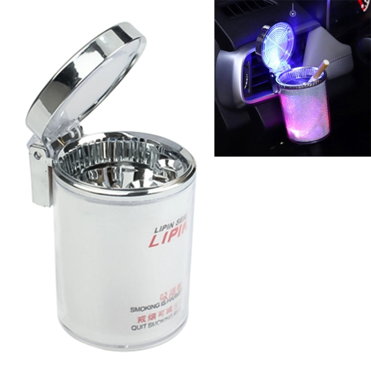 Portable 7 Color LED Light Car Automobile Ashtray Cigarette Holder, Size: 66 x 99 mm(White) by buy2fix
