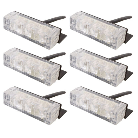 6W 450LM 6 x 3-LED Yellow Light 577nm Car Strobe Flash Warning Light Signal Lamp, DC 12V - Warning Lights by buy2fix | Online Shopping UK | buy2fix