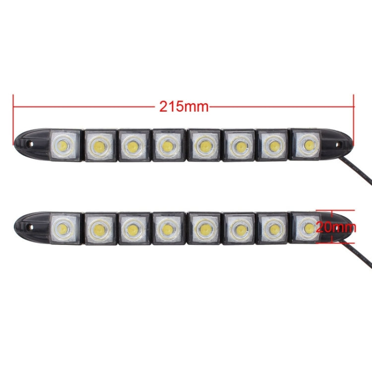 2 PCS  4W 8 LED SMD 5050 Flexible Snake LED Car Daytime Running Lights, DC 12V - Running Lights by buy2fix | Online Shopping UK | buy2fix