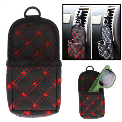 PU Leather Multifunctional Car Storage Pouch / Cell Phone Pocket (Red) by buy2fix