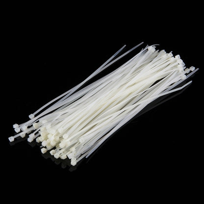 500 PCS 3 x 150mm Self-Locking Nylon Cable Wire Zip Ties(White) - Booster Cable & Clip by buy2fix | Online Shopping UK | buy2fix