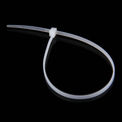 500 PCS 3 x 150mm Self-Locking Nylon Cable Wire Zip Ties(White) - Booster Cable & Clip by buy2fix | Online Shopping UK | buy2fix