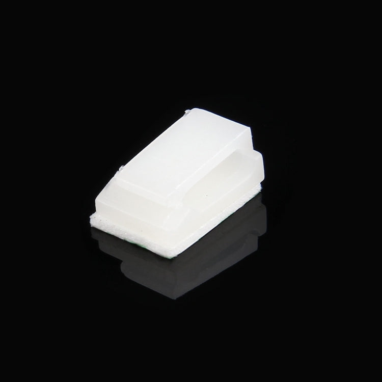 100 PCS Adhesive Backed Cable Clip  Set(White) - Booster Cable & Clip by buy2fix | Online Shopping UK | buy2fix