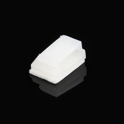 100 PCS Adhesive Backed Cable Clip  Set(White) - Booster Cable & Clip by buy2fix | Online Shopping UK | buy2fix