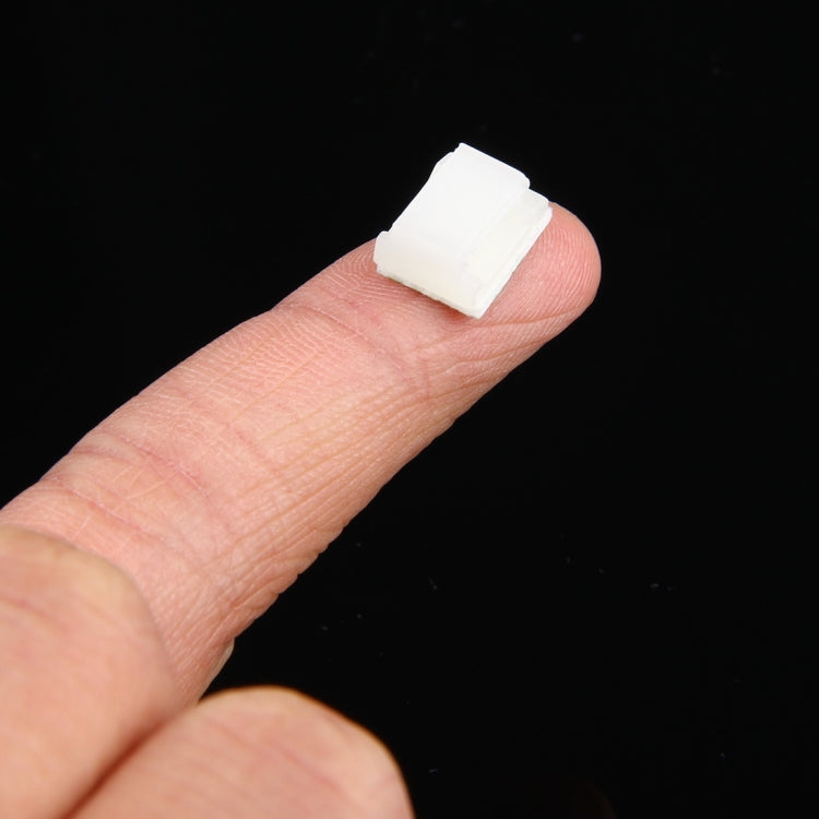 100 PCS Adhesive Backed Cable Clip  Set(White) - Booster Cable & Clip by buy2fix | Online Shopping UK | buy2fix