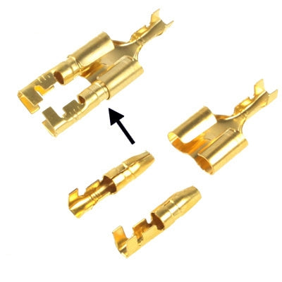 100pcs DIY Crimp Terminal Female to 2 x Male Spade Connector, Cable size: 1-2.5mm2 (100pcs in one packaging, the price is for 100pcs) - Booster Cable & Clip by buy2fix | Online Shopping UK | buy2fix