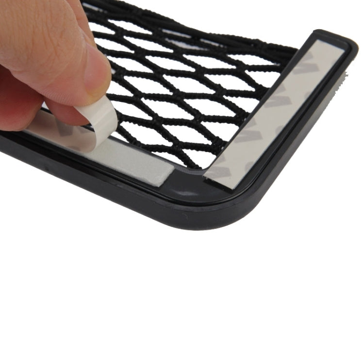 Car Net Pockets 20cm x 8cm Automotive Storage String Bag with Adhesive by buy2fix