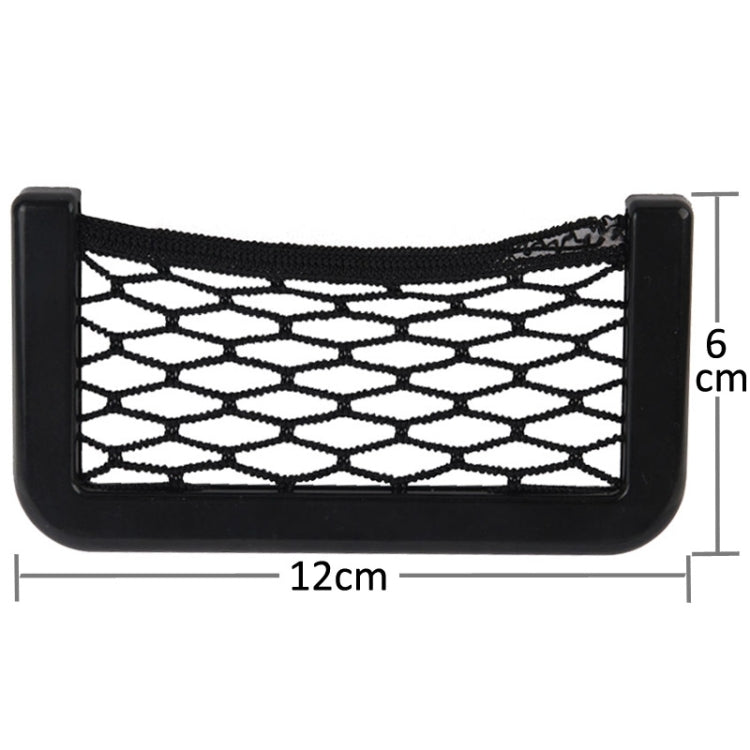 Car Net Pockets 12cm x 6cm Automotive Storage String Bag with Adhesive by buy2fix