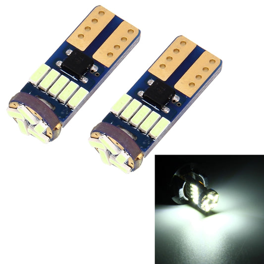 2PCS T10 3W 450LM White Light 15 LED 4014 SMD LED Decode Error-Free Canbus Car Clearance Lamp,DC12V - Clearance Lights by buy2fix | Online Shopping UK | buy2fix