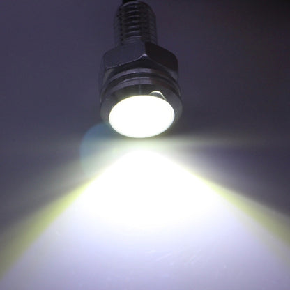 2 PCS 2x 2W Waterproof Eagle Eye Light White LED Light for Vehicles, Cable Length: 60cm(Silver) - Eagle Eye Lamps by buy2fix | Online Shopping UK | buy2fix