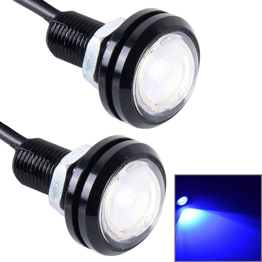 2 PCS 2x 3W  Waterproof Eagle Eye light  White LED Light for Vehicles, Cable Length: 60cm(Blue Light) - Eagle Eye Lamps by buy2fix | Online Shopping UK | buy2fix