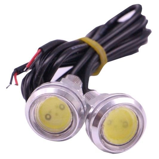 2 PCS 2x 3W 120LM Waterproof Eagle Eye Light White LED Light for Vehicles, Cable Length: 60cm(Silver) - Eagle Eye Lamps by buy2fix | Online Shopping UK | buy2fix