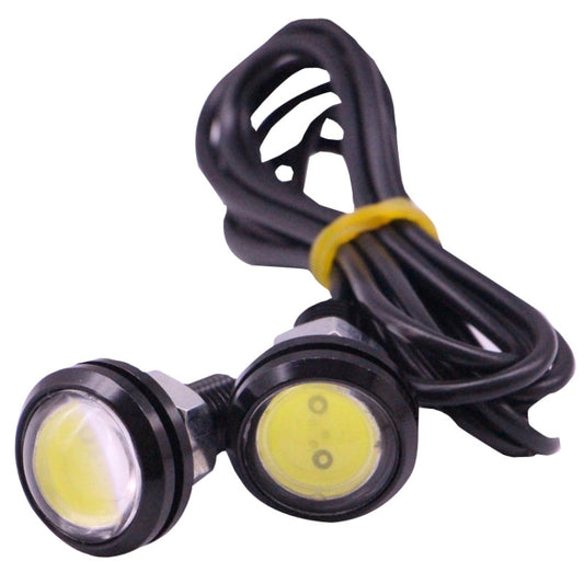 2 PCS 2x 3W 120LM Waterproof Eagle Eye light  White LED Light for Vehicles, Cable Length: 60cm(Black) - Eagle Eye Lamps by buy2fix | Online Shopping UK | buy2fix