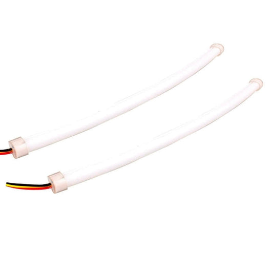 2 PCS  4.5W 270LM 6500K 597-577nm White + Yellow Wired LED Tube Daytime Running Light DRL Steering Lamp, DC12V, Lamp Length:45cm - Fog / Driving Lights by buy2fix | Online Shopping UK | buy2fix
