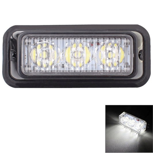 9W 540LM 6500K 3-LED White Light Wired Car Flashing Warning Signal Lamp, DC12V, Wire Length: 95cm - Warning Lights by buy2fix | Online Shopping UK | buy2fix