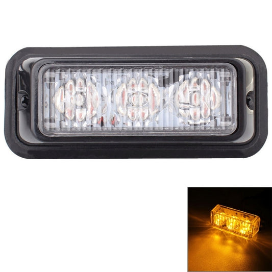 9W 540LM 3-LED Yellow Light Wired Car Flashing Warning Signal Lamp, DC12V, Wire Length: 95cm - Warning Lights by buy2fix | Online Shopping UK | buy2fix