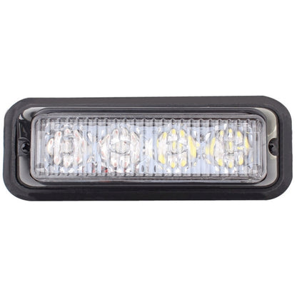 12W 720LM 6500K 577-597nm 4-LED White + Yellow Light Wired Car Flashing Warning Signal Lamp, DC12-24V, Wire Length: 95cm - Warning Lights by buy2fix | Online Shopping UK | buy2fix