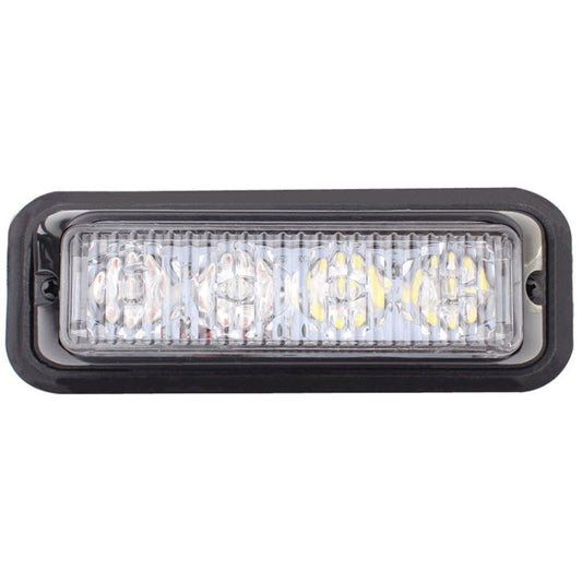 12W 720LM 6500K 577-597nm 4-LED White + Yellow Light Wired Car Flashing Warning Signal Lamp, DC12-24V, Wire Length: 95cm - Warning Lights by buy2fix | Online Shopping UK | buy2fix
