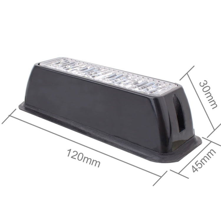 12W 720LM 6500K 577-597nm 4-LED White + Yellow Light Wired Car Flashing Warning Signal Lamp, DC12-24V, Wire Length: 95cm - Warning Lights by buy2fix | Online Shopping UK | buy2fix