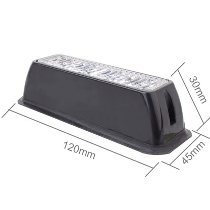 12W 720LM 6500K 577-597nm 4-LED White + Yellow Light Wired Car Flashing Warning Signal Lamp, DC12-24V, Wire Length: 95cm - Warning Lights by buy2fix | Online Shopping UK | buy2fix