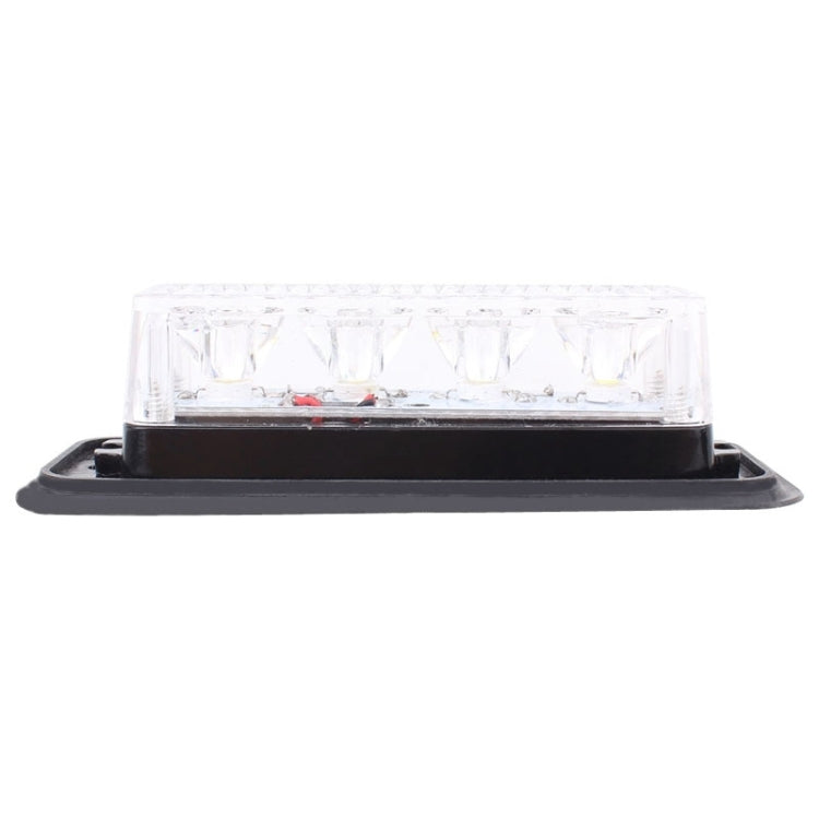 12W 720LM 6500K 577-597nm 4-LED White + Yellow Light Wired Car Flashing Warning Signal Lamp, DC12-24V, Wire Length: 95cm - Warning Lights by buy2fix | Online Shopping UK | buy2fix