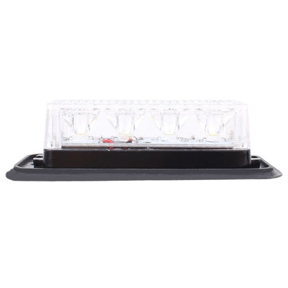 12W 720LM 6500K 577-597nm 4-LED White + Yellow Light Wired Car Flashing Warning Signal Lamp, DC12-24V, Wire Length: 95cm - Warning Lights by buy2fix | Online Shopping UK | buy2fix