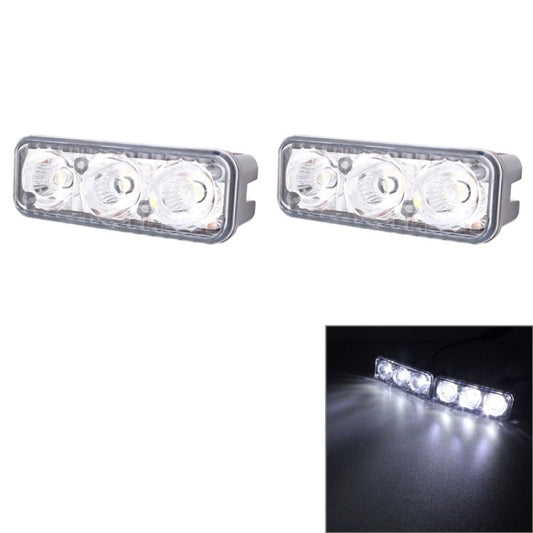 2 PCS MZ 9W 540LM 6500K 3-LED White Light Wired Car Daytime Running Light Fog Lamp, DC12-24V,Light Wire: 15cm - Fog / Driving Lights by buy2fix | Online Shopping UK | buy2fix