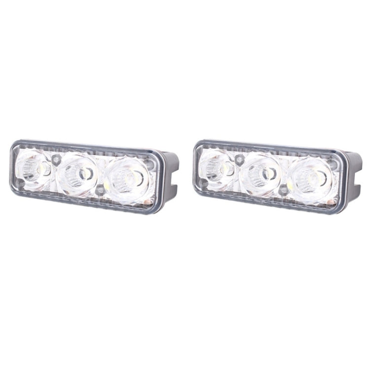 2 PCS MZ 9W 540LM 6500K 3-LED White Light Wired Car Daytime Running Light Fog Lamp, DC12-24V,Light Wire: 15cm - Fog / Driving Lights by buy2fix | Online Shopping UK | buy2fix