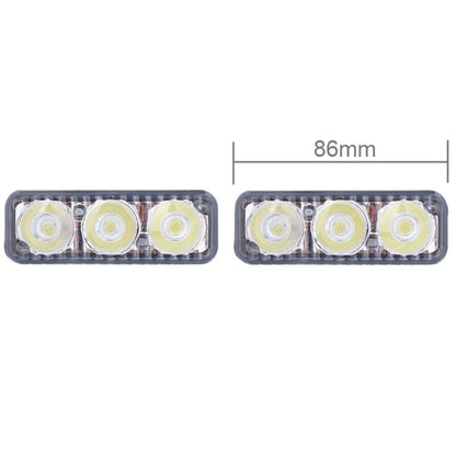 2 PCS MZ 9W 540LM 6500K 3-LED White Light Wired Car Daytime Running Light Fog Lamp, DC12-24V,Light Wire: 15cm - Fog / Driving Lights by buy2fix | Online Shopping UK | buy2fix