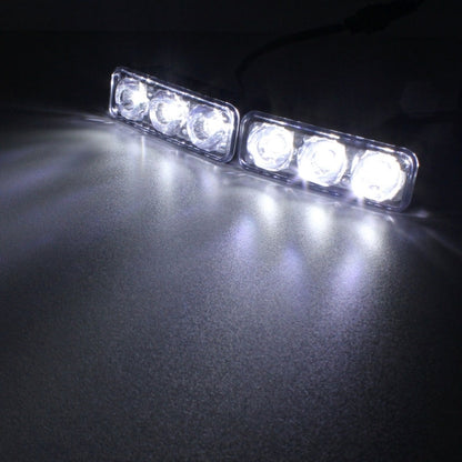 2 PCS MZ 9W 540LM 6500K 3-LED White Light Wired Car Daytime Running Light Fog Lamp, DC12-24V,Light Wire: 15cm - Fog / Driving Lights by buy2fix | Online Shopping UK | buy2fix