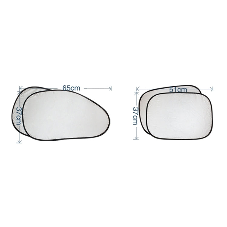 6 in 1 Summer Accessories Coated Silver Car Sun Shade Cloth Set, Random Color Delivery by buy2fix